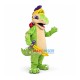 Sloppy Green Dinosaur Soldier Mascot Costume