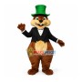 Gentleman Squirrel In The Green Top Hat Mascot Costume