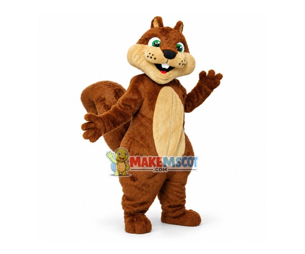 Gentleman Squirrel In The Green Top Hat Mascot Costume Gentleman Squirrel In The Green Top Hat Mascot Costume