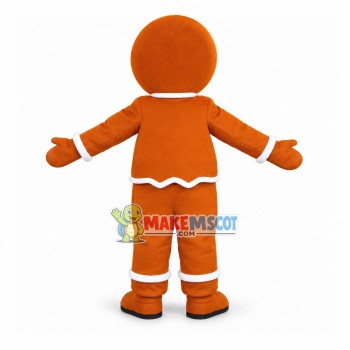 Christmas Frosting Gingerbread Man Mascot Costume Christmas Frosting Gingerbread Man Mascot Costume