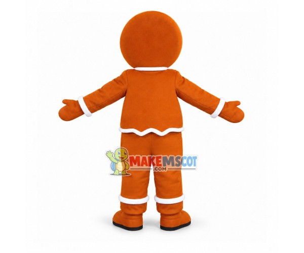 Christmas Frosting Gingerbread Man Mascot Costume Christmas Frosting Gingerbread Man Mascot Costume