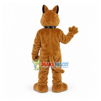 Honest Wolfdog With Silver Collar Mascot Costume
