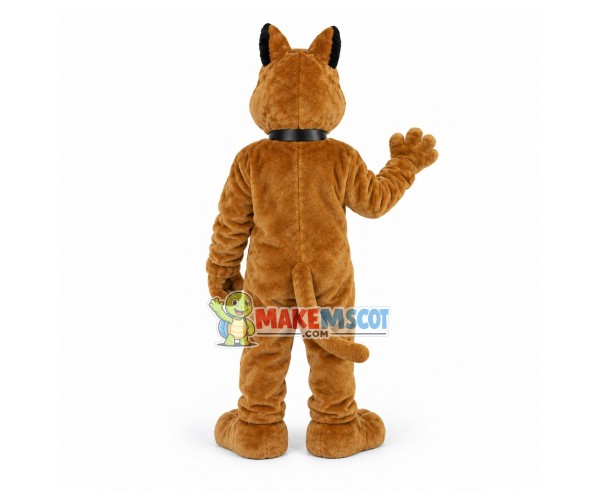 Honest Wolfdog With Silver Collar Mascot Costume Honest Wolfdog With Silver Collar Mascot Costume