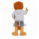 Leisurely Lion In The Hooded Jacket Mascot Costume Leisurely Lion In The Hooded Jacket Mascot Costume