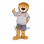 Leisurely Lion In The Hooded Jacket Mascot Costume
