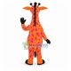 Tall Adult Giraffe With Pink Plaque Mascot Costume Tall Adult Giraffe With Pink Plaque Mascot Costume