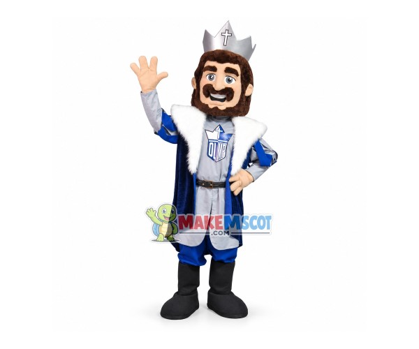 Noble Crowned King Mascot Costume Noble Crowned King Mascot Costume