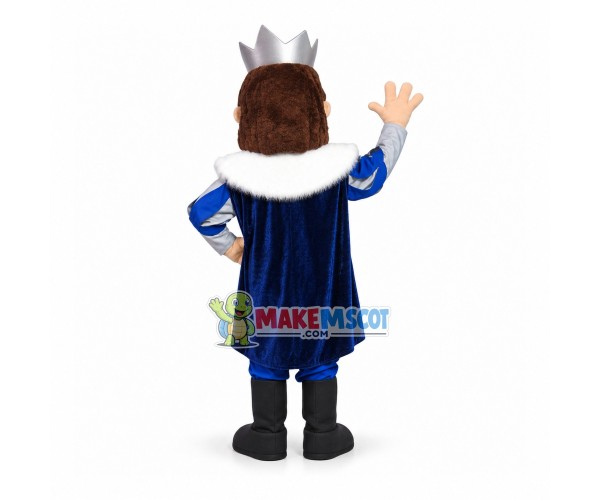Noble Crowned King Mascot Costume Noble Crowned King Mascot Costume