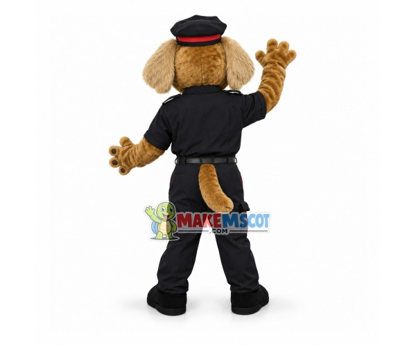 Conscientious Police Officer Dog In Uniform Mascot Costume Conscientious Police Officer Dog In Uniform Mascot Costume