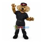 Conscientious Police Officer Dog In Uniform Mascot Costume