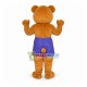 Mother Bear Mascot Costume With Purple Apron Mother Bear Mascot Costume With Purple Apron