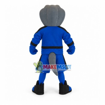 Fierce Python In The Blue Team Uniform Mascot Costume Fierce Python In The Blue Team Uniform Mascot Costume