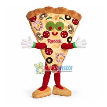 Piece of Mushroom Pizza Mascot Costume
