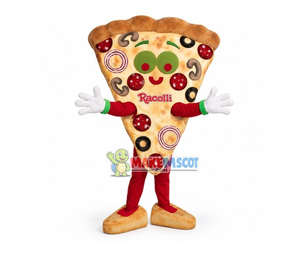 Piece of Mushroom Pizza Mascot Costume