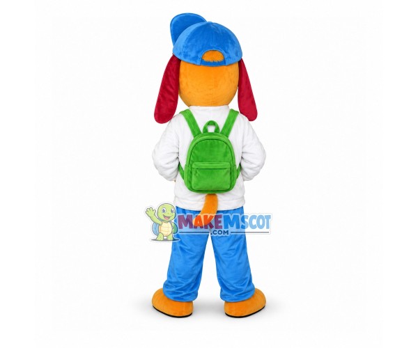 Energetic Student Dog Mascot Costume Energetic Student Dog Mascot Costume