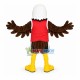Power Eagle Wearing Red Vest Mascot Costume