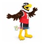 Power Eagle Wearing Red Vest Mascot Costume