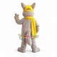 Pet Rabbit With Yellow Scarf Mascot Costume Pet Rabbit With Yellow Scarf Mascot Costume