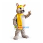 Pet Rabbit With Yellow Scarf Mascot Costume