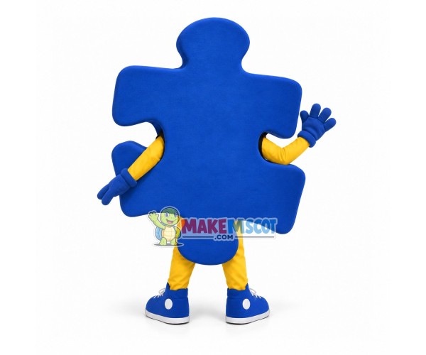 Blue Puzzle Mascot Costume For Lighting Company Blue Puzzle Mascot Costume For Lighting Company