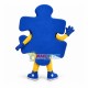 Blue Puzzle Mascot Costume For Lighting Company Blue Puzzle Mascot Costume For Lighting Company