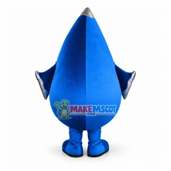 Cartoon Water Drop With Silver Lips Mascot Costume Cartoon Water Drop With Silver Lips Mascot Costume