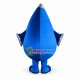 Cartoon Water Drop With Silver Lips Mascot Costume Cartoon Water Drop With Silver Lips Mascot Costume