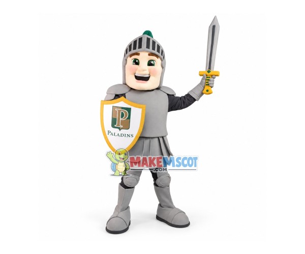 Paladin With Long Sword Mascot Costume Paladin With Long Sword Mascot Costume
