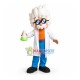 Gray-haired Scientist In The Laboratory Mascot Costume Gray-haired Scientist In The Laboratory Mascot Costume