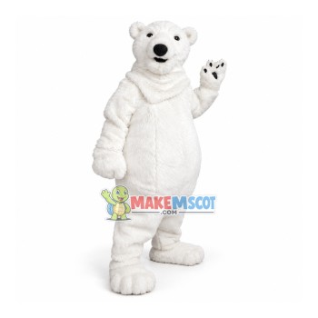 Scornful Polar Bear Mascot Soft Plush Costume Scornful Polar Bear Mascot Soft Plush Costume