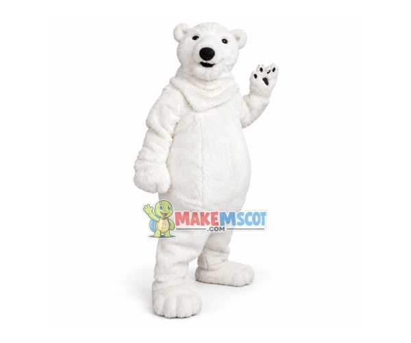 Scornful Polar Bear Mascot Soft Plush Costume Scornful Polar Bear Mascot Soft Plush Costume