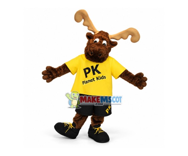 Playful Moose of The Summer Day Camps Mascot Costume