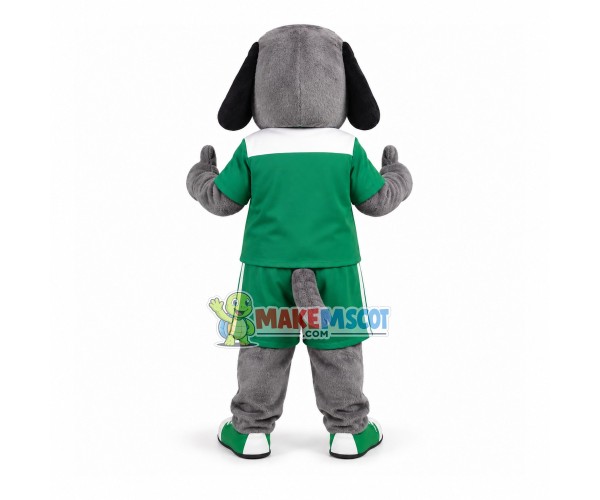 Gray Dog of The Patriot School Mascot Costume Gray Dog of The Patriot School Mascot Costume