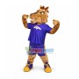 Strong Power Horse With Sport Set Mascot Costume