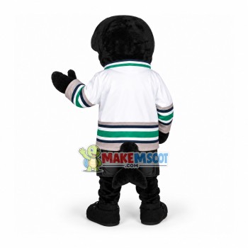 Black Whale With Angry Face Mascot Costume Black Whale With Angry Face Mascot Costume