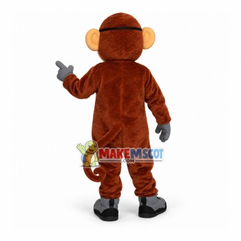 Hyperactive Monkey With Goggles Mascot Costume Hyperactive Monkey With Goggles Mascot Costume