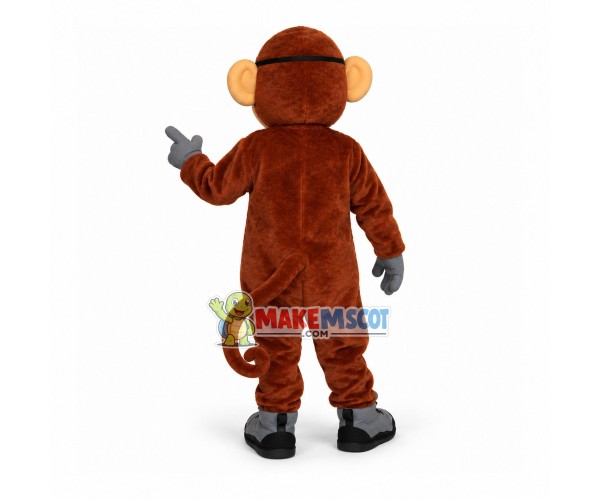 Hyperactive Monkey With Goggles Mascot Costume Hyperactive Monkey With Goggles Mascot Costume