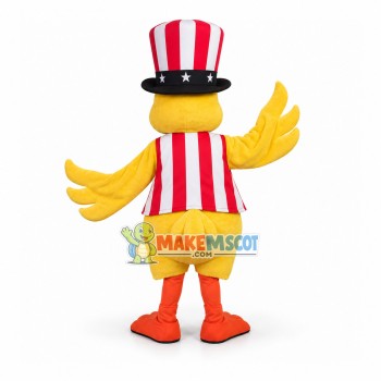 Magician Duck In Amusement Park Mascot Costume Magician Duck In Amusement Park Mascot Costume