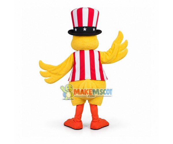 Magician Duck In Amusement Park Mascot Costume Magician Duck In Amusement Park Mascot Costume