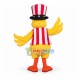 Magician Duck In Amusement Park Mascot Costume Magician Duck In Amusement Park Mascot Costume