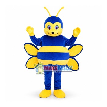 Special Blue Bee Mascot Costume Special Blue Bee Mascot Costume