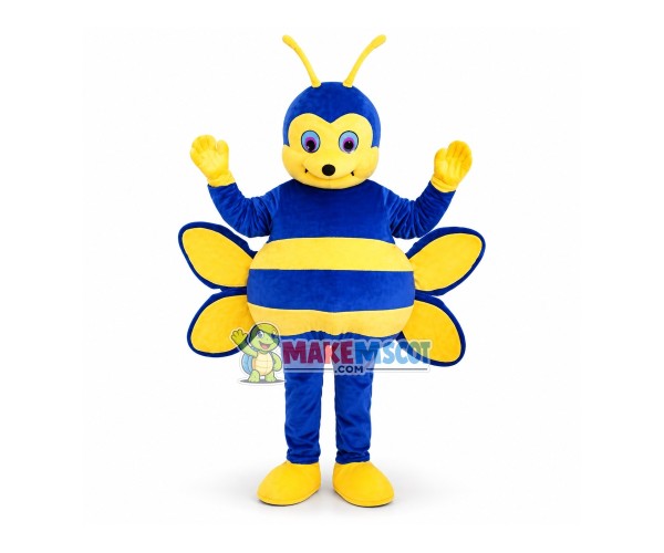 Special Blue Bee Mascot Costume Special Blue Bee Mascot Costume