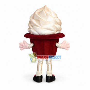 Chocolate Cone Ice Cream Mascot Cartoon Costume Chocolate Cone Ice Cream Mascot Cartoon Costume