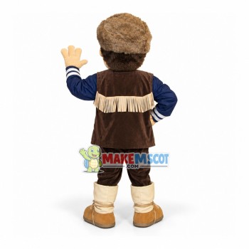 Enthusiastic Rustic Villager Mascot Costume Enthusiastic Rustic Villager Mascot Costume