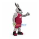 Fierce Gray Muscle Rabbit Mascot Sport Costume Fierce Gray Muscle Rabbit Mascot Sport Costume