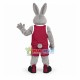Fierce Gray Muscle Rabbit Mascot Sport Costume Fierce Gray Muscle Rabbit Mascot Sport Costume