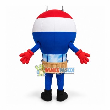Hot Air Balloon With Motivational Slogan Mascot Costume Hot Air Balloon With Motivational Slogan Mascot Costume