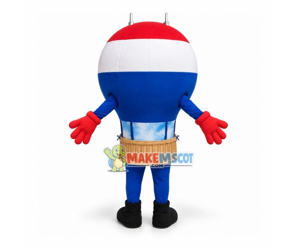 Hot Air Balloon With Motivational Slogan Mascot Costume Hot Air Balloon With Motivational Slogan Mascot Costume