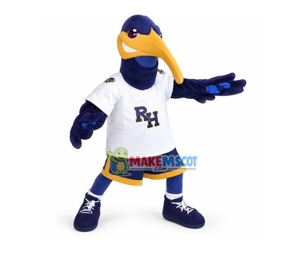 Defensive Sport Blue Whimbrel Mascot Costume