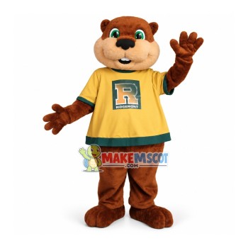 Green Eyes Squirrel of School Mascot Costume Green Eyes Squirrel of School Mascot Costume